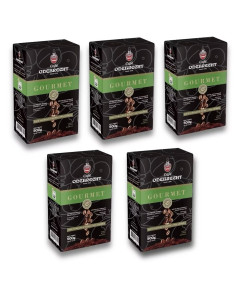 Kit 5 Pacotes de Café Odebrecht Torrado e Moido Gourmet Arábica Especial 500g - 5 x 500g