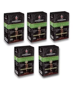 Kit 5 Pacotes de Café Odebrecht Torrado e Moido Gourmet Arábica Especial 500g - 5 x 500g