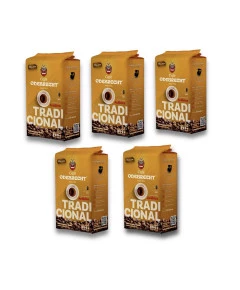 Kit 5 Pacotes de Café Odebrecht Torrado e Moido Tradicional Predominantemente Arábica 500g - 5 x 500g