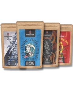 Kit 4 pacotes de Café Odebrecht em Grãos Edição Limitada | Cafés Especiais 100% Arábica - 4x250g